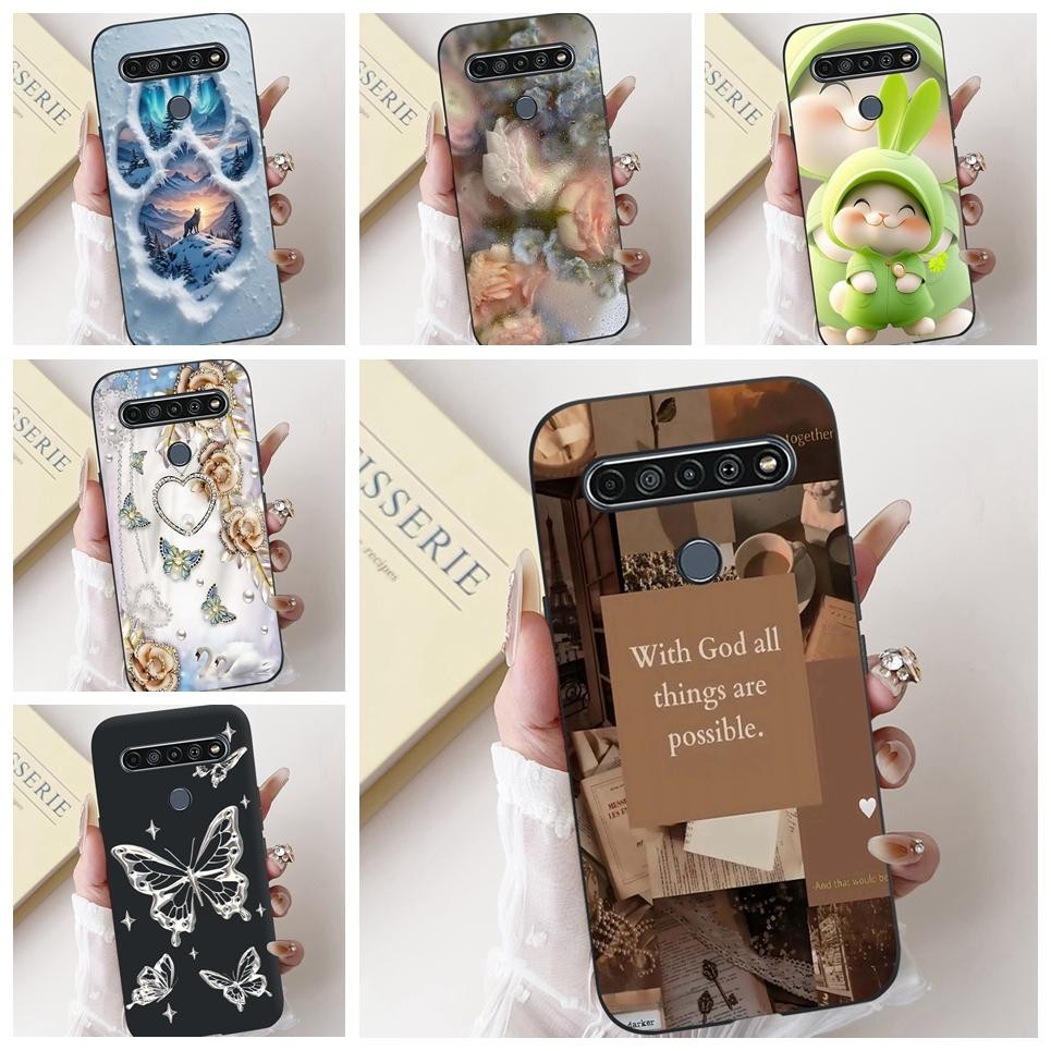 รูปแบบแฟชั่นดอกไม้สัตว์น่ารักสําหรับ LG K61 Q61 2020/LG K52 Q52 2020 เคสโทรศัพท์ Matte Soft Liquid ซ