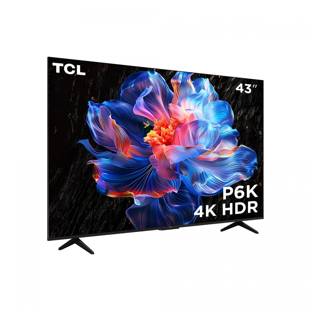 shophome468 TCL โทรทัศน์ 4K LED TV ขนาด 43 นิ้ว รุ่น 43P6K สีดำ รับประกันของเเท้