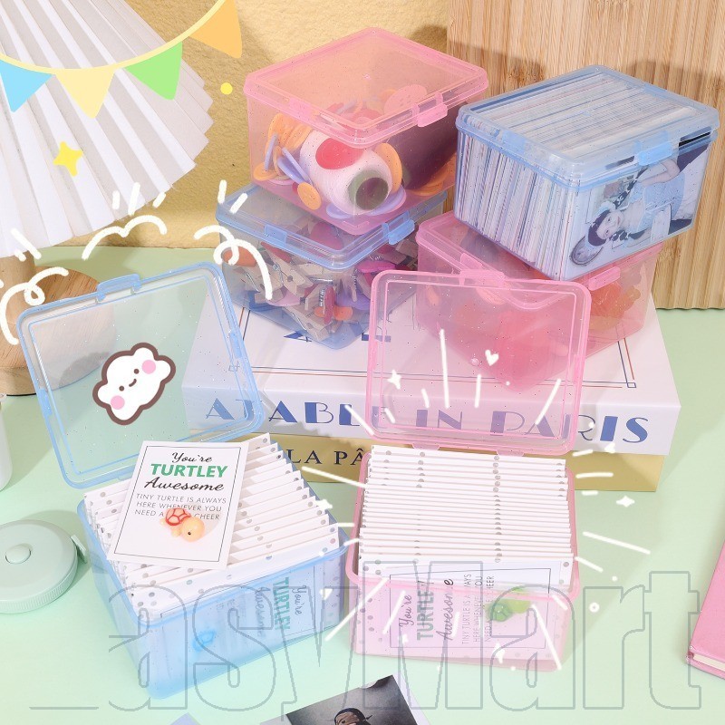 3-10PCS Flip Storage Caes - สําหรับ Idol Photo Card, DIY สติกเกอร์ - สินค้าขนาดเล็กคอลเลกชันกล่อง - แบบพกพา, อเนกประสงค์ - Home Desktop เครื่องเขียน Organizer