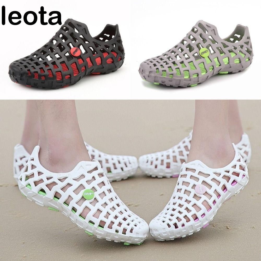 LEOTA Mens Shoes, Breathable Light Women Sandals, Fashion Flat Hollow Out Beach Slippers Outdoor