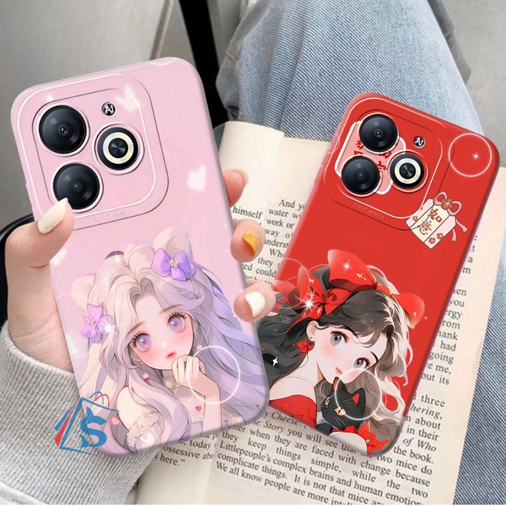 DINO CASE Softcase ITEL A70 A60 A60S P40 S23 S23 PLUS Beautiful Princess Motif - Itel Cessing - Itel