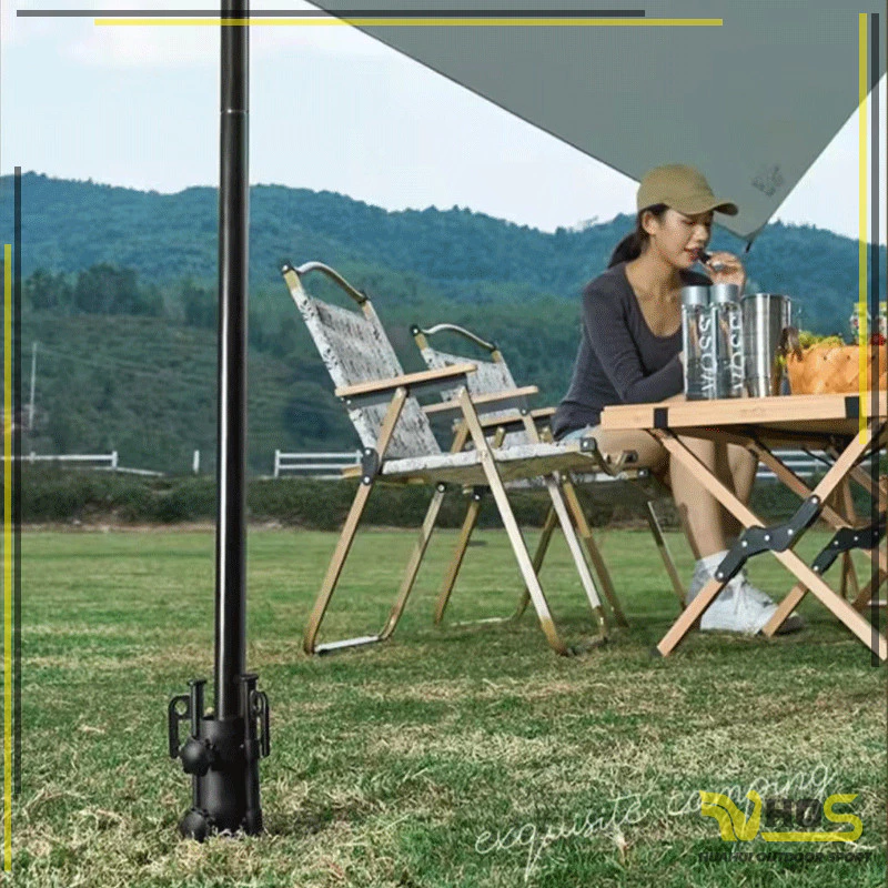 ฐานยึดเสาเต็นท์  ราวร่ม กันสาด อุปกรณ์ท่อแบบคงที่ ปรับ Camping เต็นท์ ใช้สำหรับ โจมแคมป์ปิ้ง กรณ์เดินป่า thumbnail 9