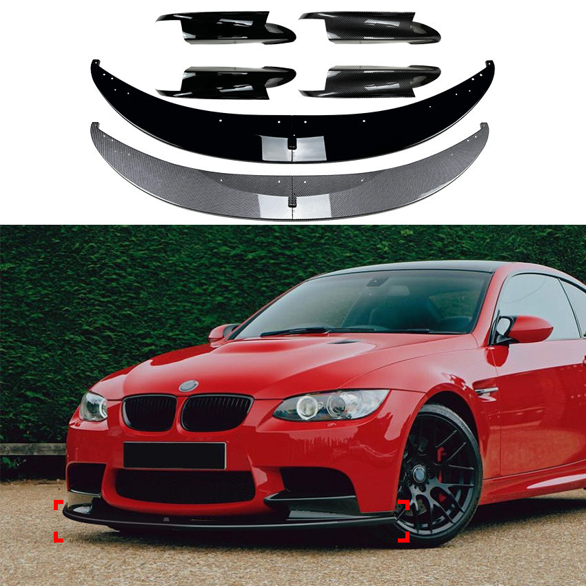 เหมาะสําหรับ BMW 3 Series M3 E90 E91 E92 E93 2006-2013 ด้านหน้ามุม Lip Lip การปรับเปลี่ยน