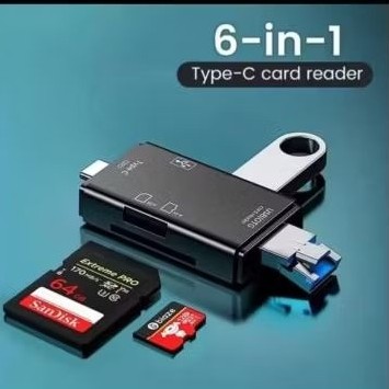 CARD READER ORIGINAL ORI USB OTG 6 IN 1 OR11 OR-11 MULTIFUNCTION PLUS PACK