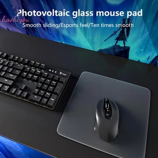 <haohiyou> กระจกใส Gaming Optical Mouse Pad E-Sport FPS Gamer อุปกรณ์เสริมแผ่นรองเม้าส์ Mousepad สําหรับแล็ปท็อป PC คอมพิวเตอร์