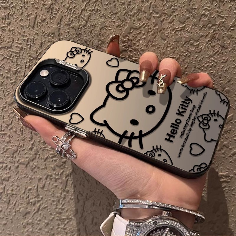 ️จัดส่งทันที️เคสไอโฟน11 13 14 15 16 Pro Max Sketch Hello Kitty ShockProof Case For iPhone 13PM,16PM,