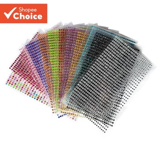 สติกเกอร์คริสตัล พลอยเทียม 12 สี สําหรับติดตกแต่งสมุดภาพ มือถือ DIY