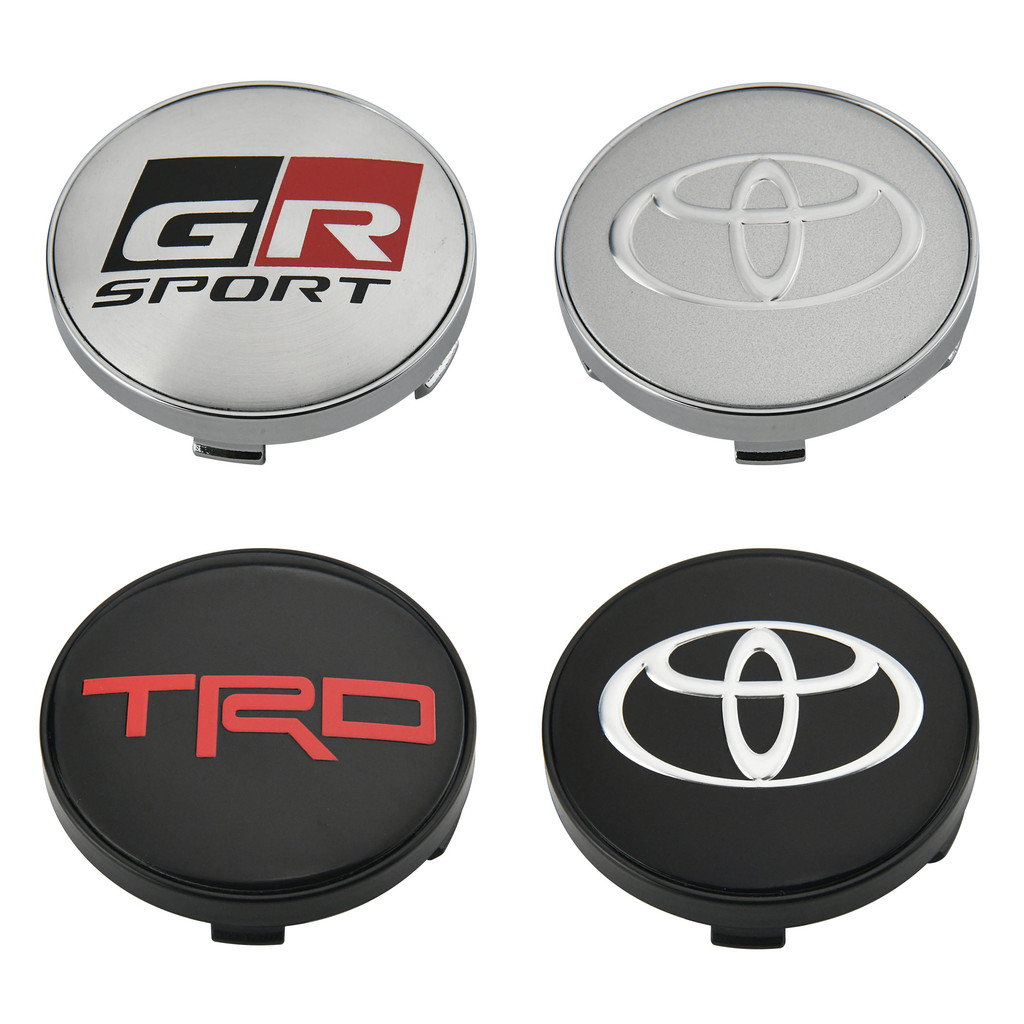 1ชุด/4ชิ้น TOYOTA ป้าย เส้นผ่าศูนย์กลางภายนอก 58มม GR SPORT ฝาครอบดุมล้อ 60มม ฝาปิดดุมล้อ 63มม TRD ฝาครอบล้อ 65มม ฝาดุมล้อ ฝาครอบดุมล้อรถเก๋ง