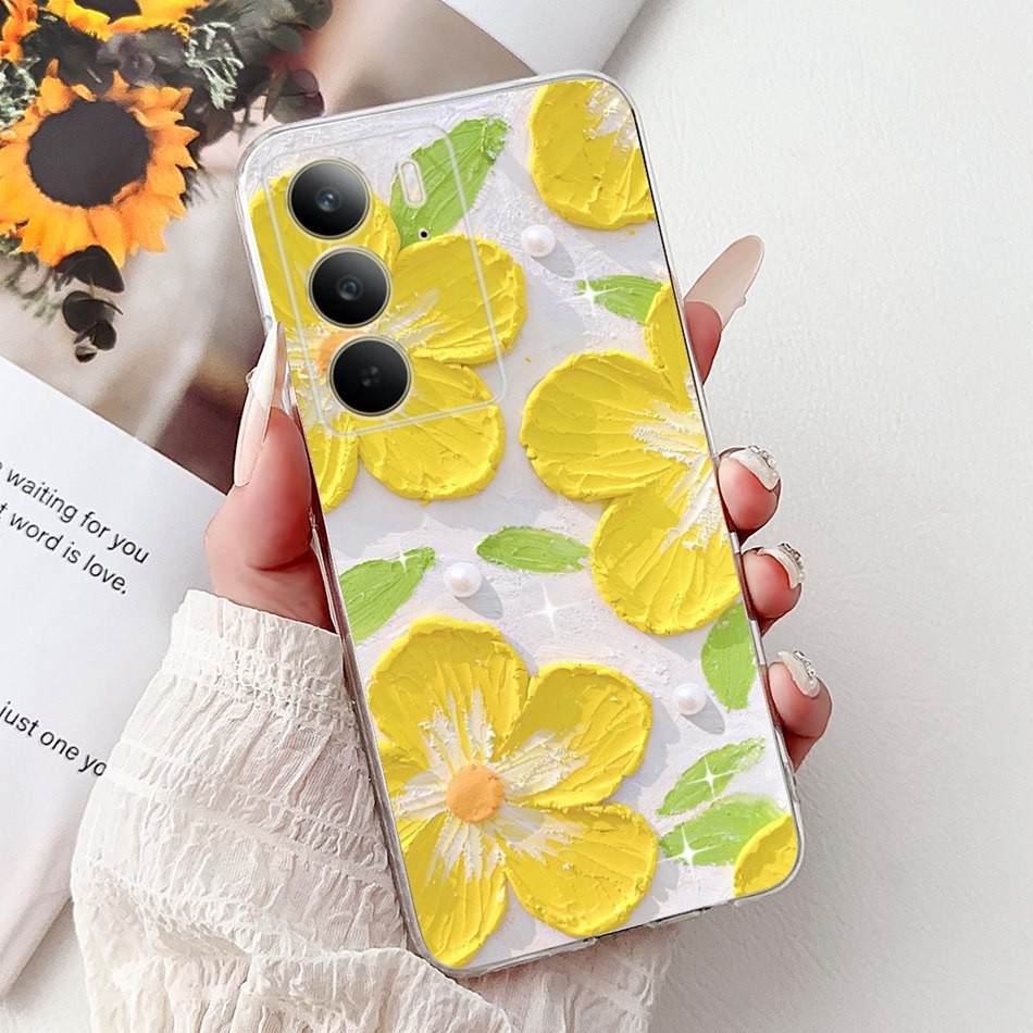 สําหรับRealme C75 RMX3941 Elegant Floral CatภาพวาดกรณีRealmeC75 4Gซิลิโคนอ่อนนุ่มTPUเคสโทรศัพท์ ราคา ถูกที่สุด ดีลบีเคเค แกลเลอรีภาพที่ 8