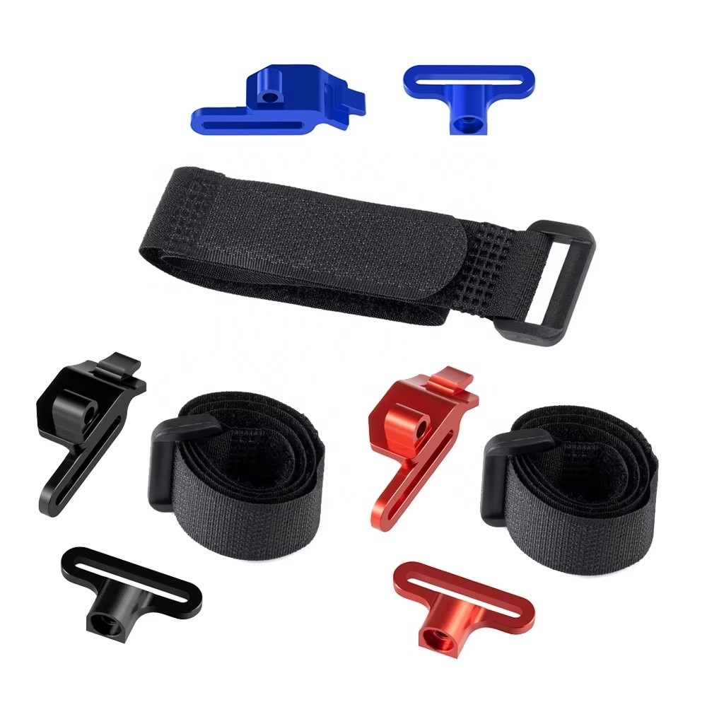 แท่นยึดแบตเตอรี่โลหะพร้อมสายรัดสําหรับชิ้นส่วนรถยนต์ TRX Mini Maxx 1/16 RC