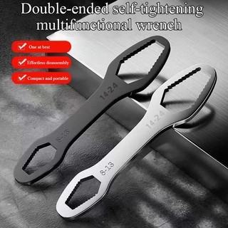 Apligod Kunci Ring Pas Universal 8mm-24mm / Kunci ring universal Wrench Double-head Adjustable 8-24mm Ratchet Spanner / Double Head Wrench Adjustable Pengencang Sekrup Baut Multifungsi
