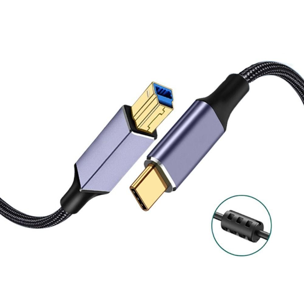 สายเคเบิลเครื่องพิมพ์ TRACYILLOIAN Type-C, Data Transfer Gold Plated USB C to USB B 3.0 Cable, Braided Nylon Male to Male Durable Scanner Wire for // คอมพิวเตอร์แล็ปท็อป - รูปที่ 6