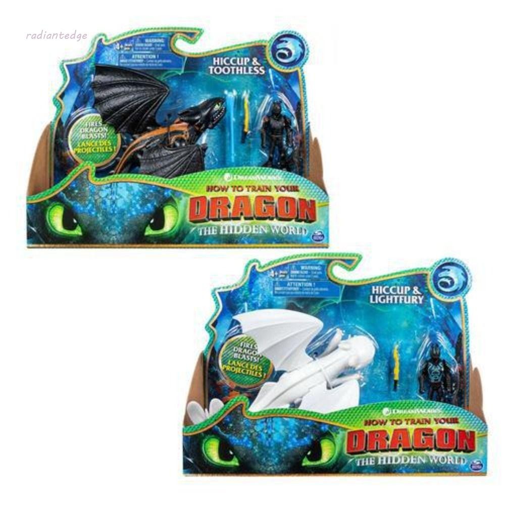 RADIANT Toothless Action Figure,ตุ๊กตา PVCของเล่นLight FuryFigurines,ของเล่นเด็ก Kawaii Anime Hidden World How To Train Your Dragonของเล่นเด็กของเล่น