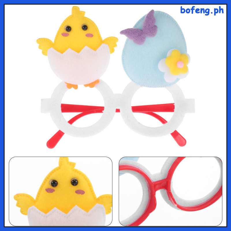 Easter Glasses Bunny with Photo Booth Props Girl Chicken Baby bofeng
