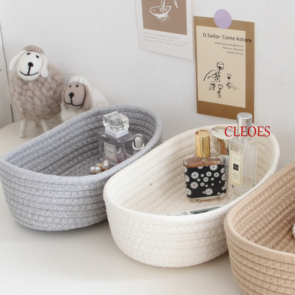 Cleoes ตะกร้าเก็บเดสก์ท็อปรีโมทคอนโทรล Candies Home Office Supplies หูฟังแฟชั่น Nordic Style Sundries Organizer
