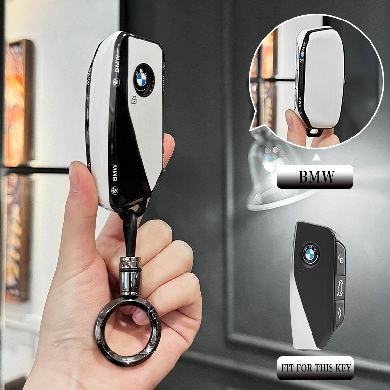 Bmw TPU รถ Remote Key Case ผู้ถือพวงกุญแจสําหรับ BMW M60/iX1/iX2/iX3/XM/i4/i5/i7 ฝาครอบกุญแจ