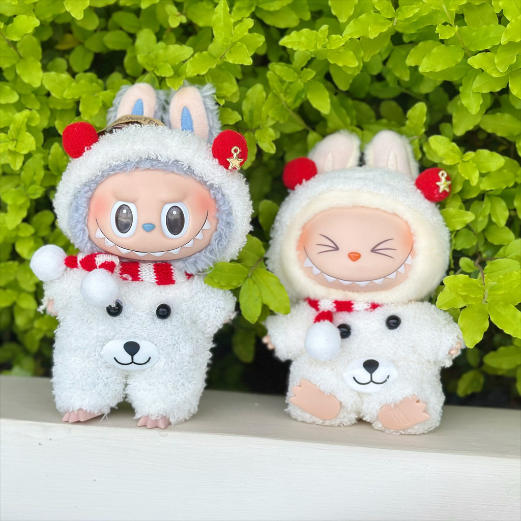 (ไม่มีตุ๊กตา) สําหรับ 17 ซม.labubu V1/V2/V3 เสื้อผ้าเด็กเสื้อผ้า snowmen คอสเพลย์สําหรับตุ๊กตาน่ารัก