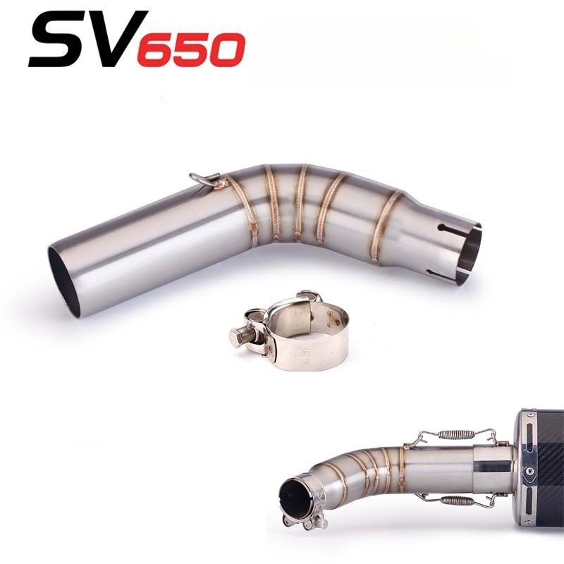 Slip-on Link ท่อ Fitment สําหรับ SV650 SV650X SV650S 2016-2020 เชื่อมต่อกับ 51 มม./2" Inlet Mufflers