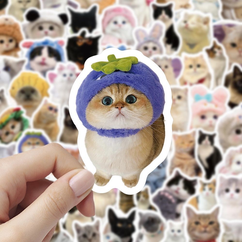 สติ๊กเกอร์ Emme Emoji แมวตลก 100 ชิ้น – สติ๊กเกอร์การ์ตูนกันน้ําสําหรับแล็ปท็อปโทรศัพท์สมุดภาพ DIY