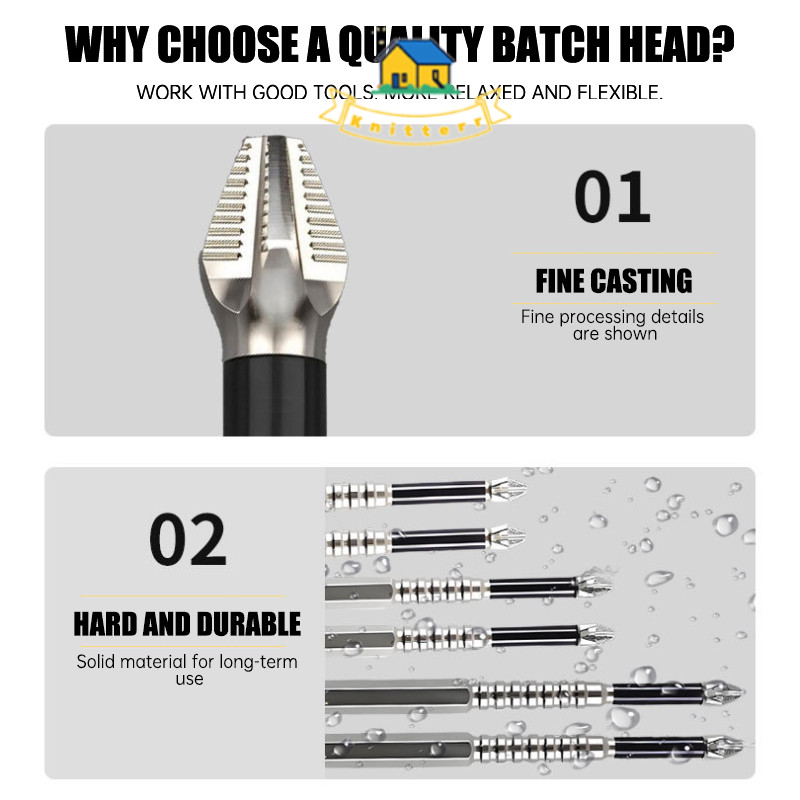 ⚡COD⚡ Knitterr ดอกไขควงปากแฉกแบบมีแรงบิดสูง ทนทานเป็นพิเศษ ร่องคู่กันลื่น ดอกไขควงแม่เหล็กทนแรงกระแทก - รูปที่ 7