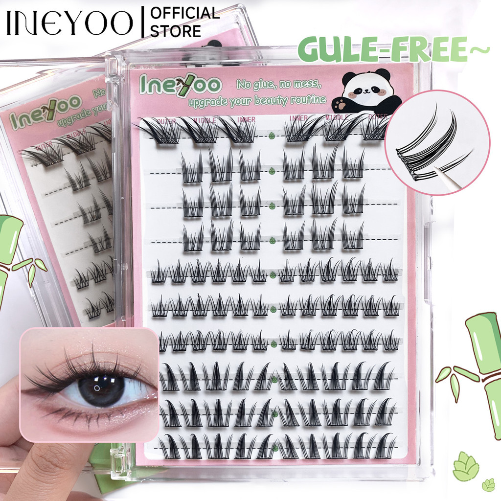 Ineyoo Glue-free หลอดเลือดดําธรรมชาติที่สมจริงคุณภาพสูง 10 แถว SET-B
