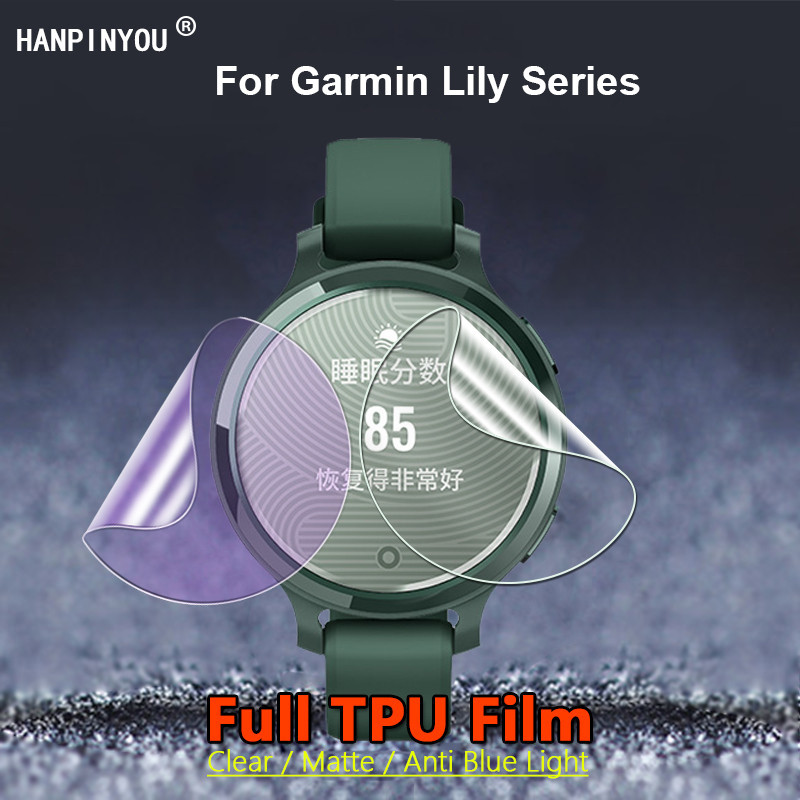 สําหรับ Garmin Lily 2 Lily2 Active SmartWatch HD Clear Glossy/Matte Anti-ลายนิ้วมือ/ป้องกันแสงสีฟ้าTPU Hydrogelฟิล์มป้องกันหน้าจอ-ไม่ใช่กระจก