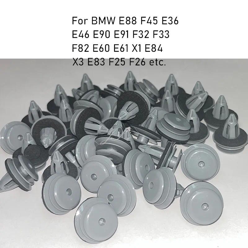 100X สําหรับ BMW E88 F45 E36 E46 E90 E91 F32 F33 F82 E60 E61 X1 E84 X3 E83 Auto Door Panel Card Trim Cover Fixing Clip 51418224781 - รูปที่ 4