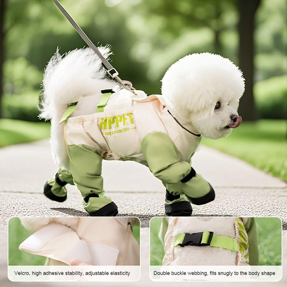 MAGICIAN Pet Strolling Going Out Pants, Full Leg Protection Back ปรับสุนัขกางเกงสี่ขา, สบาย Anti-Slip แถบสะท้อนแสงกันฝุ่นเสื้อผ้าสัตว์เลี้ยงสัตว์เลี้ยงสัตว์เลี้ยง Strolling ราคา ถูกที่สุด ดีลบีเคเค แกลเลอรีภาพที่ 4