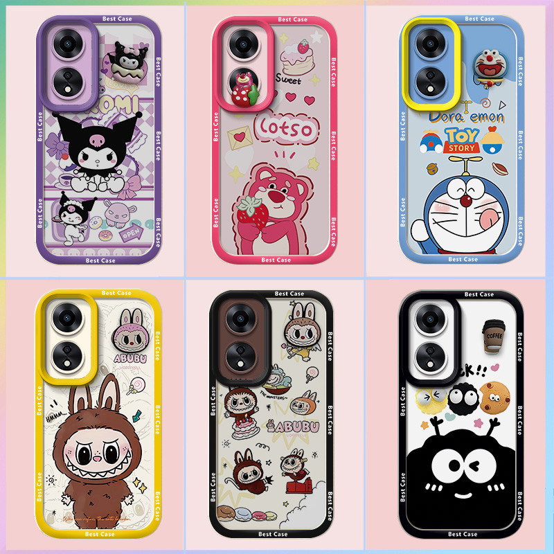 เคส OPPO A17 เคส OPPO A18 เคส OPPO Reno 8T 5G ใช้งานร่วมกับ 3D ตุ๊กตา Cool การ์ตูน Kuromi น่ารักนุ่ม
