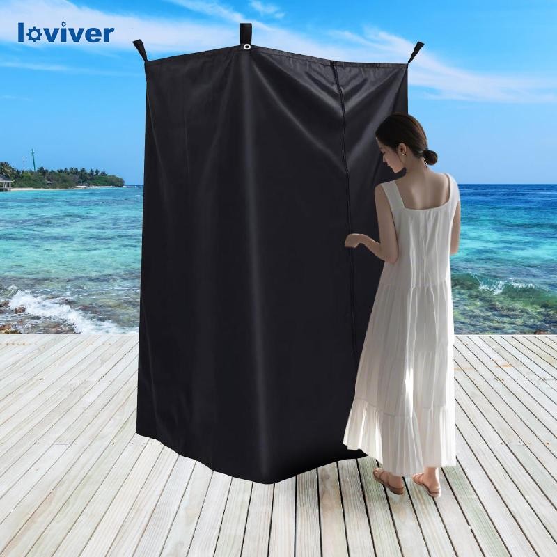 [Loviver] เรือผ้าม่านความเป็นส่วนตัวแบบพกพาเปลี่ยนห้องอุปกรณ์อเนกประสงค์ติดตั้งง่ายสําหรับ Ponttoon เรือกลางแจ้ง Camping Backyard