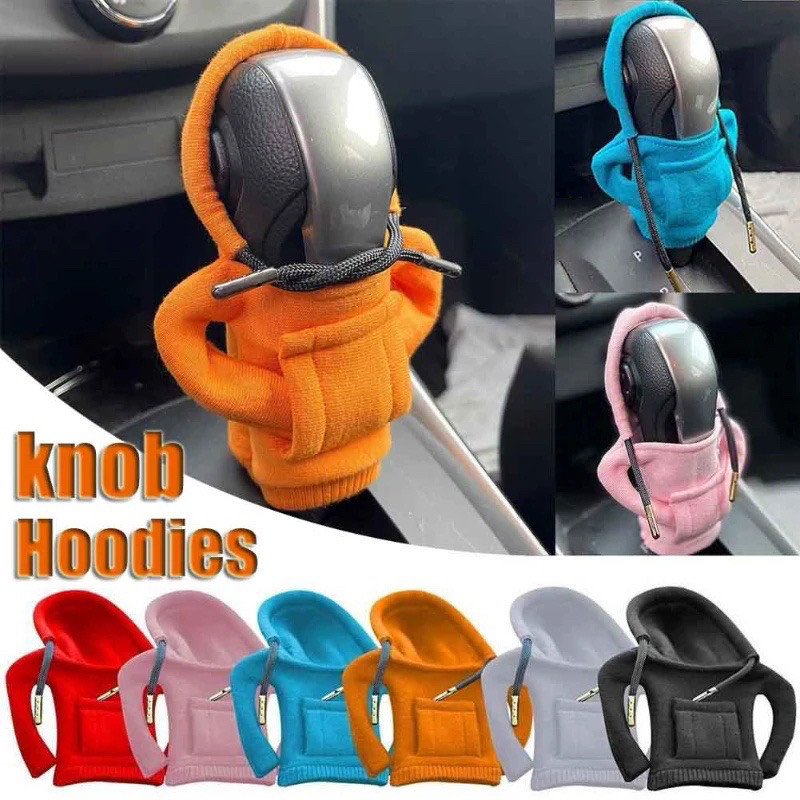 Universal Knob Hoodie ทนทานโพลีเอสเตอร์ Shift Knob Soft Plush ภายในรถ Auto Parts