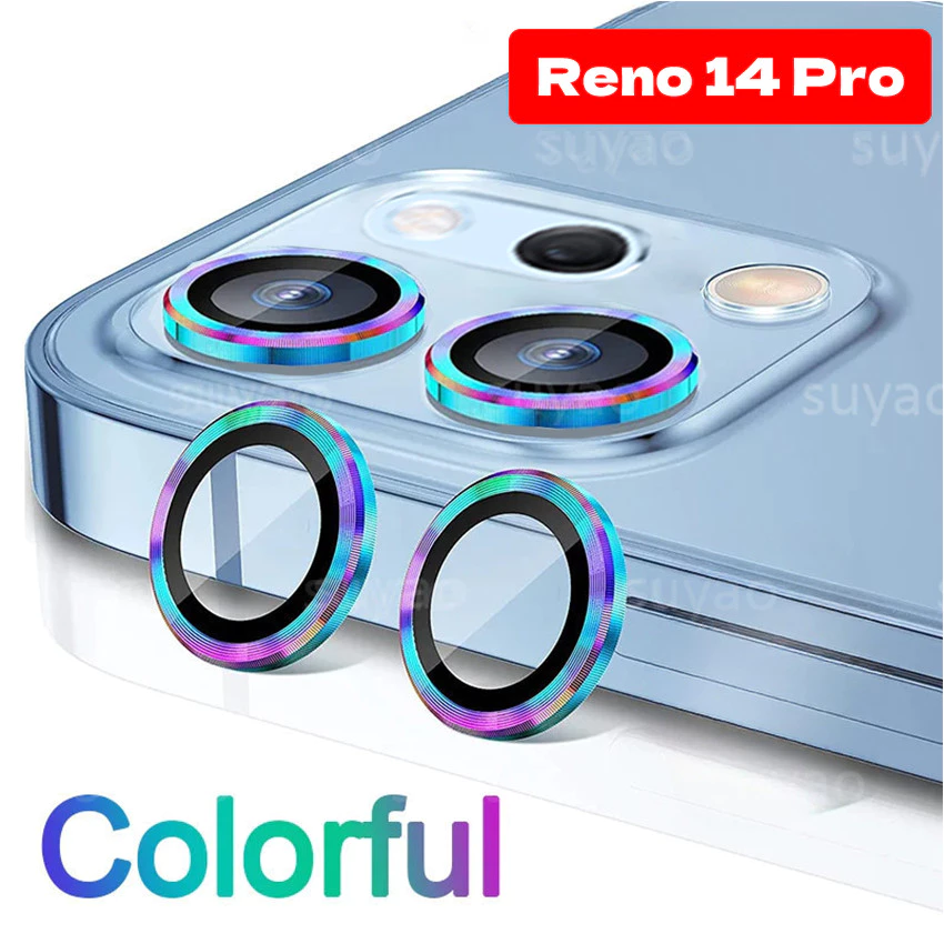 สําหรับOppo A6 Pro Reno 16 16F 15 Pro Max 15F 14 13 12 14F A5 A5X A5iเลนส์กล้องHD Reno15Pro Reno14Pro Reno13F Reno15F OppoA6Pro Clearกระจกนิรภัยโลหะแหวนป้องกันหน้าจอ