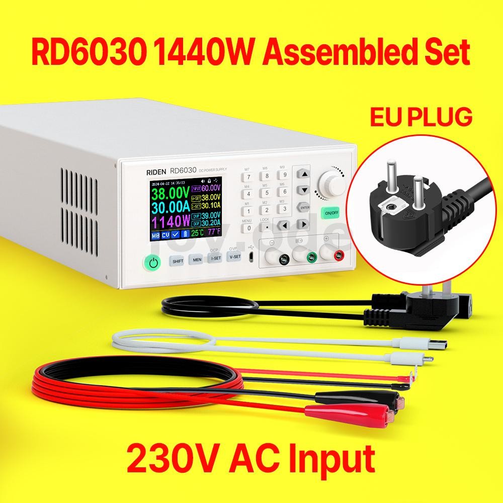 RIDEN RD6030 ประกอบชุด 60V 30A DC แรงดันไฟฟ้า Step-down Stabilized Lab แหล่งจ่ายไฟโมดูล Buck ปรับแปล