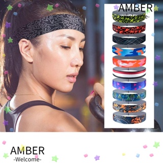 Amber ที่คาดผม ผ้าฝ้าย กันเหงื่อ เหมาะกับการวิ่ง เล่นโยคะ สําหรับผู้ชาย และผู้หญิง