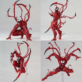 ADAMES Model Toy Revoltech Series Collectible NO.008 Carnage Marvel Movie Action Figure Joints Movable PVC SpiderMan for Gift Venom