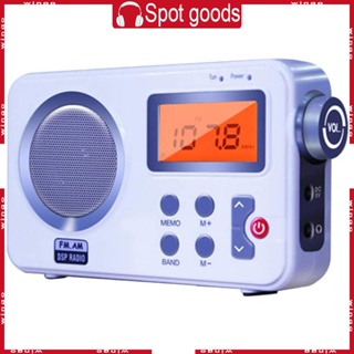 Outdoor LCD Display Portable Radio Earphone Port Digital AM FM Stereo Home