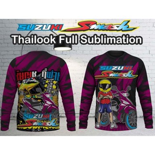 เสื้อแขนยาว ลาย thailook thailand design 072 สําหรับปั่นจักรยาน