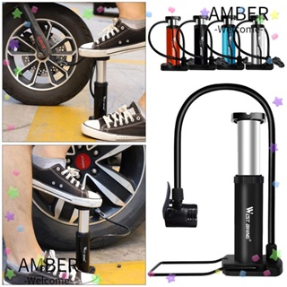 Amber 120Psi เครื่องปั๊มลมยางรถจักรยาน ขนาดเล็ก สําหรับรถจักรยานเสือภูเขา