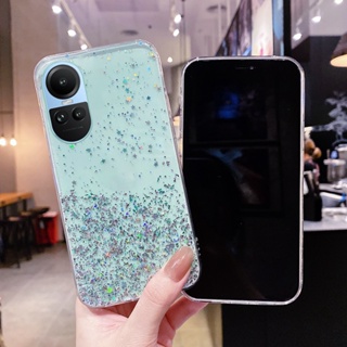 เคสโทรศัพท์มือถือ TPU ใส แบบนิ่ม ลายอวกาศ กากเพชร สําหรับ OPPO Reno10 10 Pro 10 Pro+ 5G Reno8 T 4G 5G Reno8 Z 5G Reno8 5G Reno8 Pro 5G Reno7 Z 5G