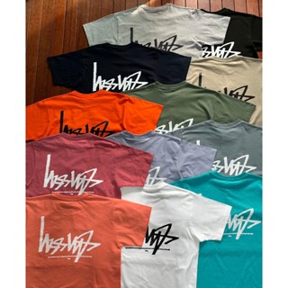 9HN9 STUSSY mirror sketch letter logo short-sleeved T-shirt for couples men and women pure cotton tee