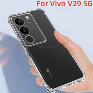 เคสโทรศัพท์ซิลิโคน TPU แบบนิ่ม กันกระแทก ป้องกันกล้อง ทรงสี่เหลี่ยม สําหรับ Vivo V29 5G 2023 v 29 VivoV29 5G 2023