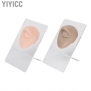 Yiyicc 2 Set Silicone Eye Eyebrow Model 3D Simulated With Stand For Pierc Hbh