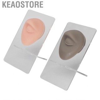 Keaostore Silicone Eye Eyebrow Model 3D Simulated Piercing Practice with Stand for Jewelry Display