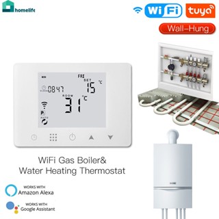 Tuya WiFi Smart Thermostat หม้อต้มแก๊สแบบแขวนผนัง / ตัวควบคุมอุณหภูมิความร้อนของน้ำ ฟังก์ชั่นการตั้งค่ากำหนดการ รองรับการควบคุมด้วยเสียงที่บ้าน home