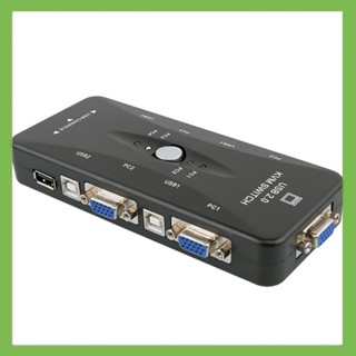 [aigoni.th] กล่องสวิตช์แยก HW1702 สี่พอร์ต USB KVM เข้า 4 ออก 1 4K 1080P VGA