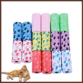 Jaz ถุงขยะ ลายสุนัข สุ่มสี สําหรับเก็บอึ ในห้องครัว 15 ชิ้น ต่อม้วน