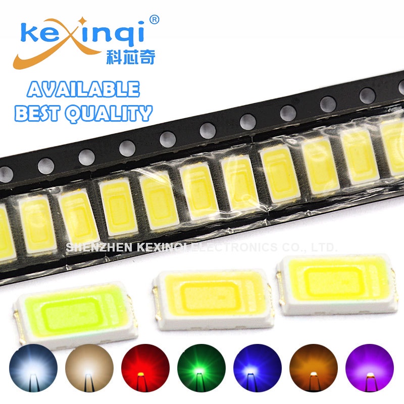 ไดโอด LED SMD 5730 5630 5730 สีเขียว แดง ขาว ฟ้า เหลือง ชมพู ม่วง ส้ม 100 ชิ้น