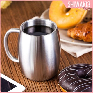 [Shiwaki3] แก้วกาแฟสเตนเลส โลหะ สองชั้น ฉนวนกันความร้อน สําหรับตั้งแคมป์