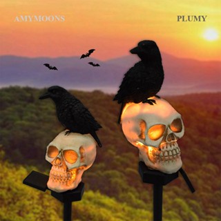 Plumy โคมไฟ LED รูปหัวกะโหลก กะโหลก ผี โครงกระดูก สําหรับตกแต่งสวน ปาร์ตี้