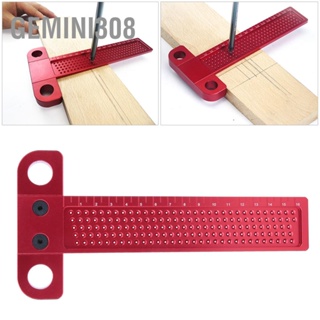 Gemini308 ไม้บรรทัด Scriber งานไม้ T ชนิด อลูมิเนียมอัลลอยด์ Hole Gauge Carpenter Marking เครื่องมือ